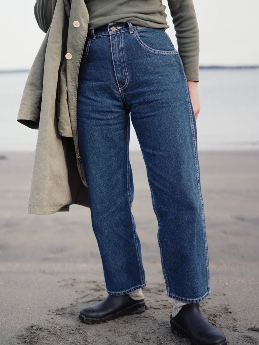 Rudy Jude Dark Blue High-Waist Straight Jeans